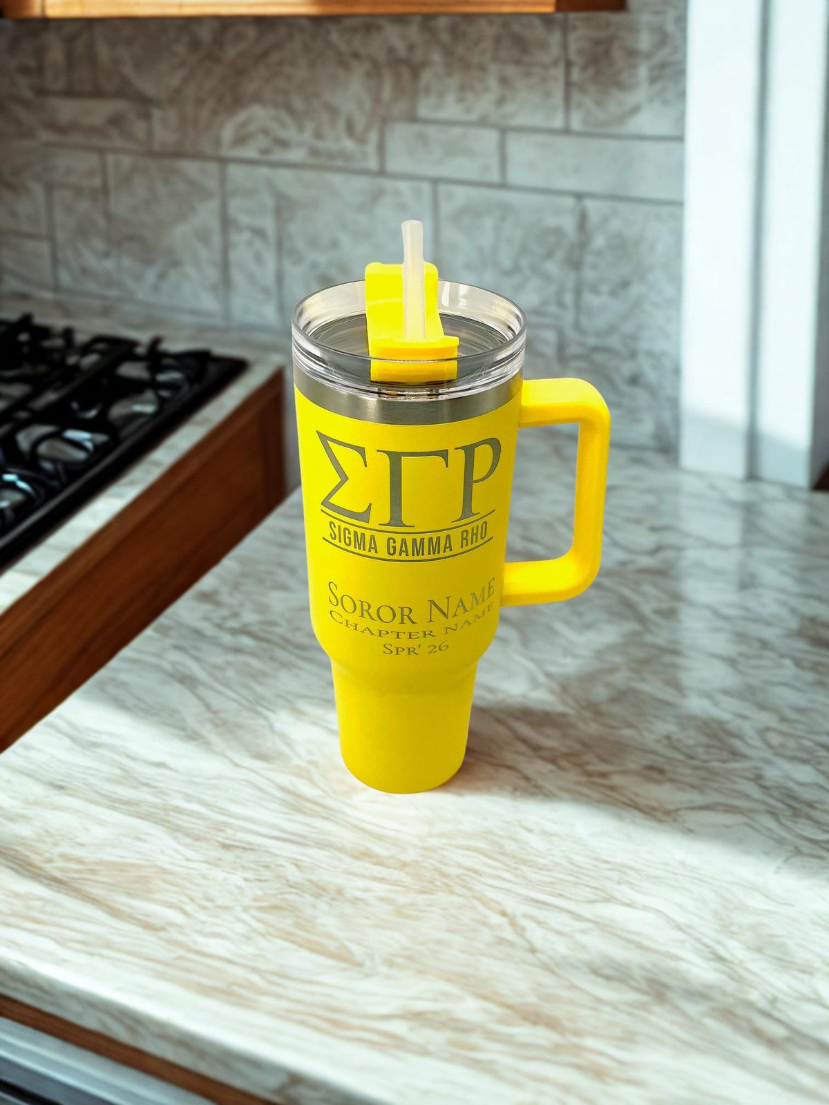 Sigma Gamma Rho Custom Laser Engraved Tumbler 40oz