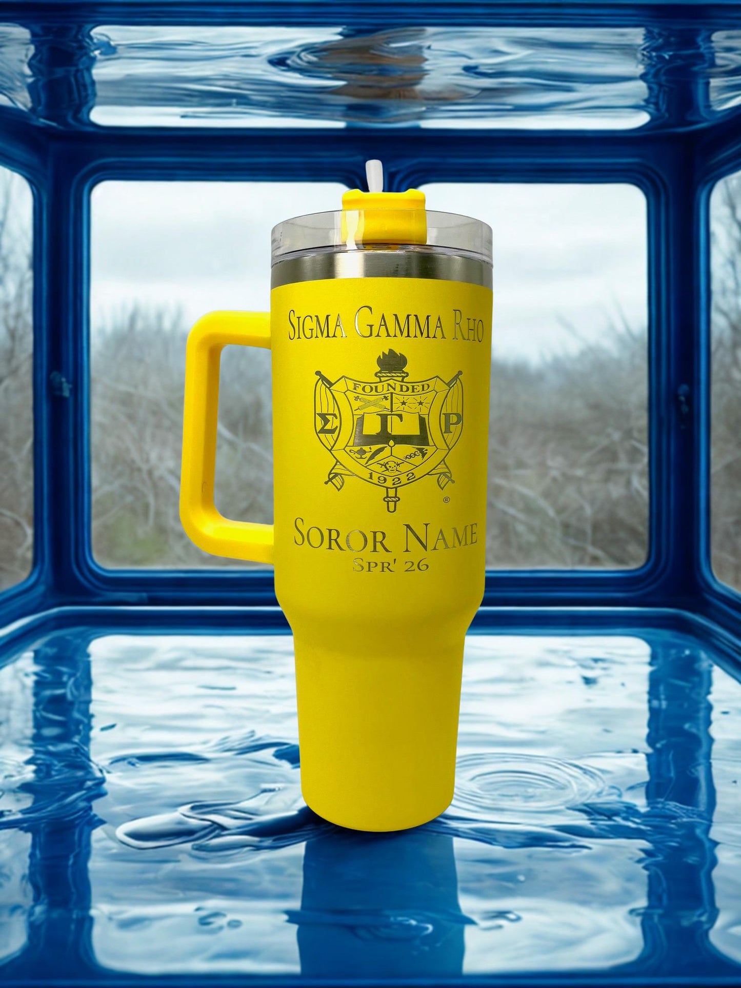 Sigma Gamma Rho Custom Laser Engraved Tumbler 40oz