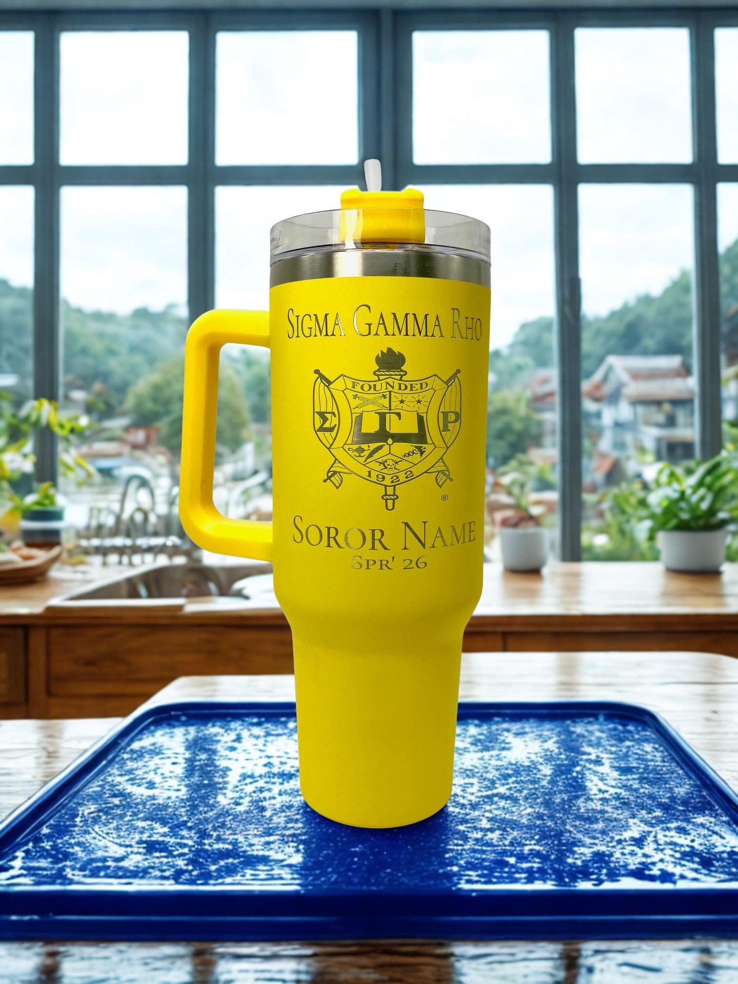 Sigma Gamma Rho Custom Laser Engraved Tumbler 40oz