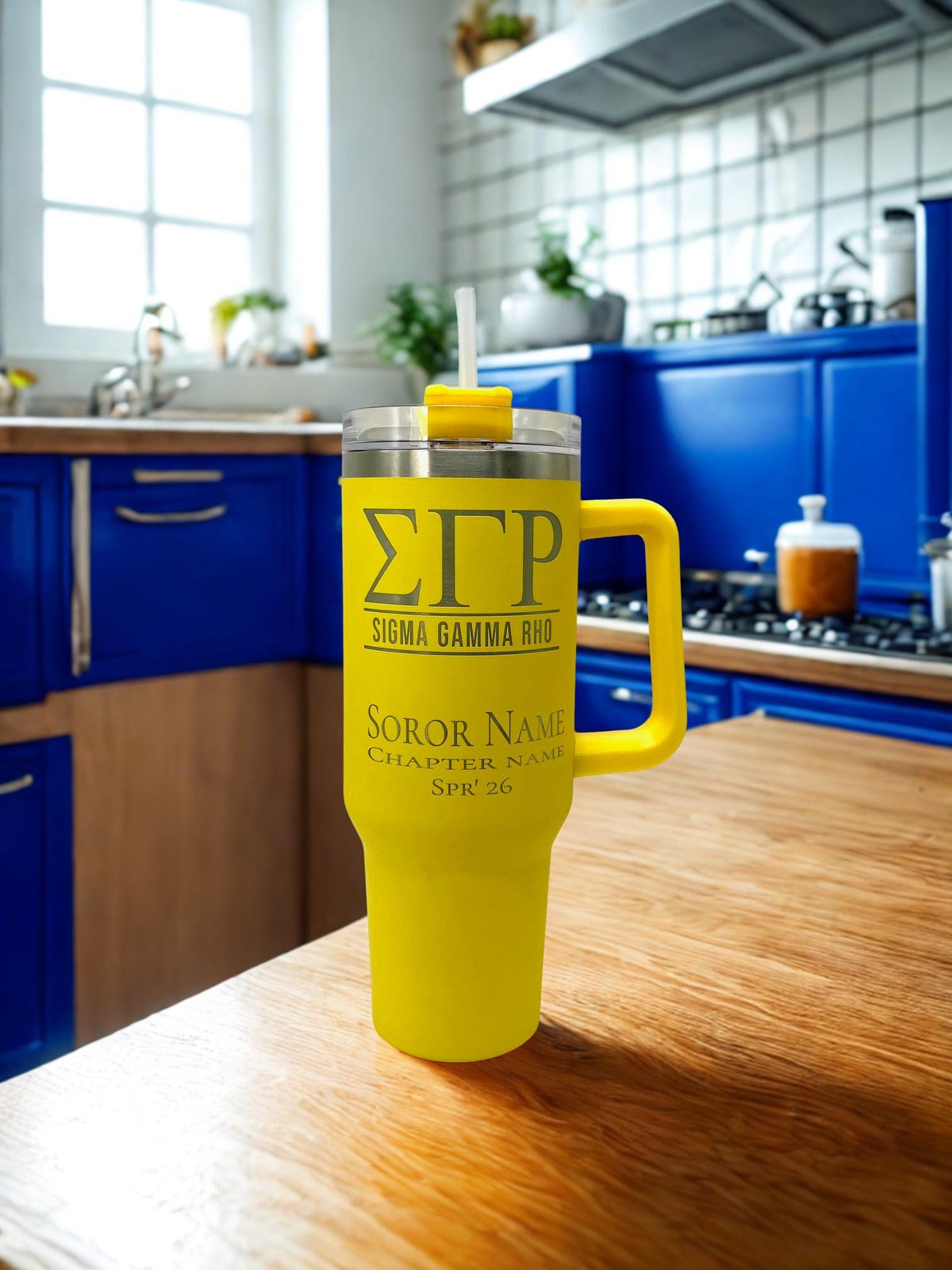 Sigma Gamma Rho Custom Laser Engraved Tumbler 40oz