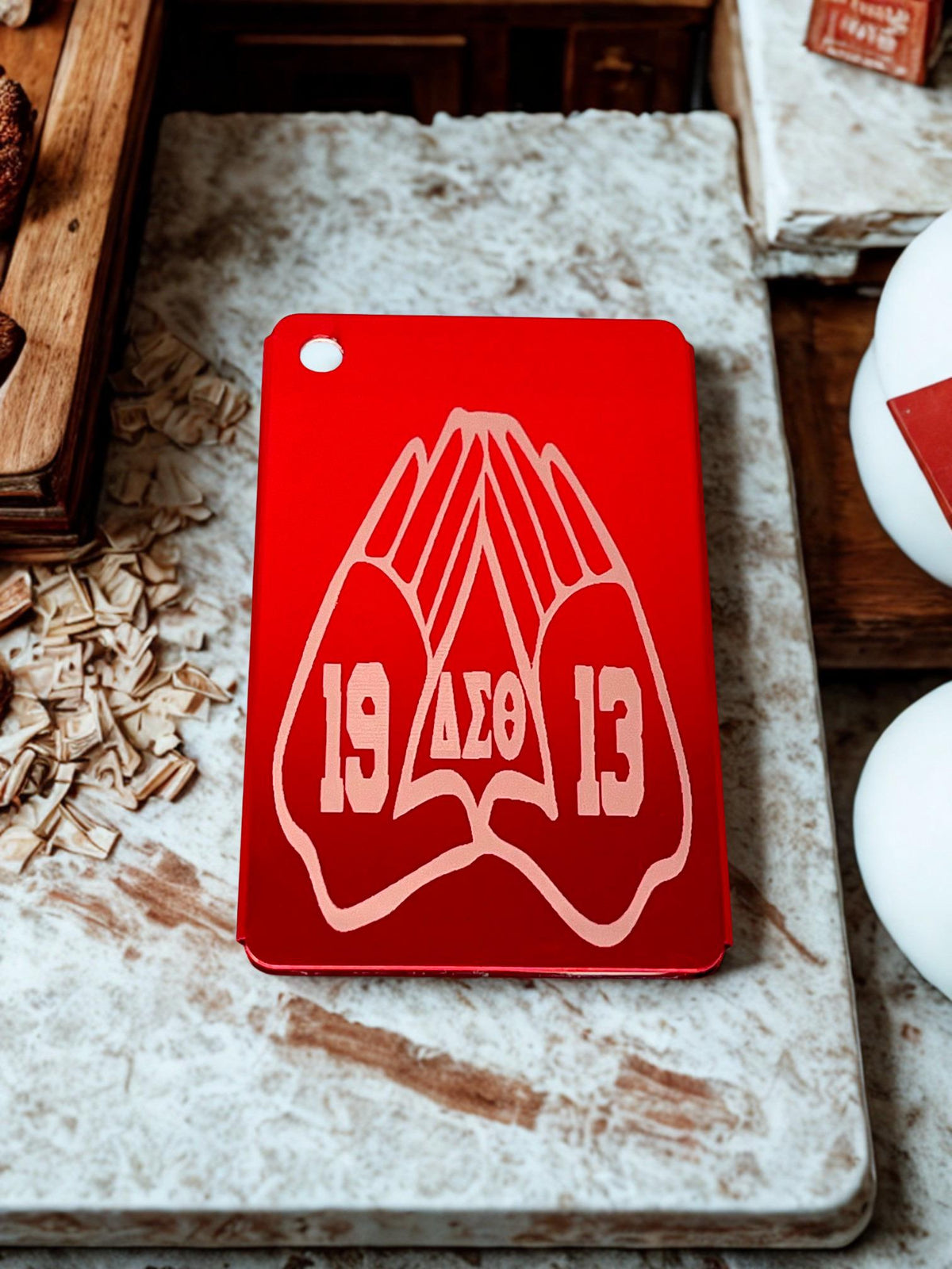 Delta Sigma Theta Metal Luggage Tag Hands 1913