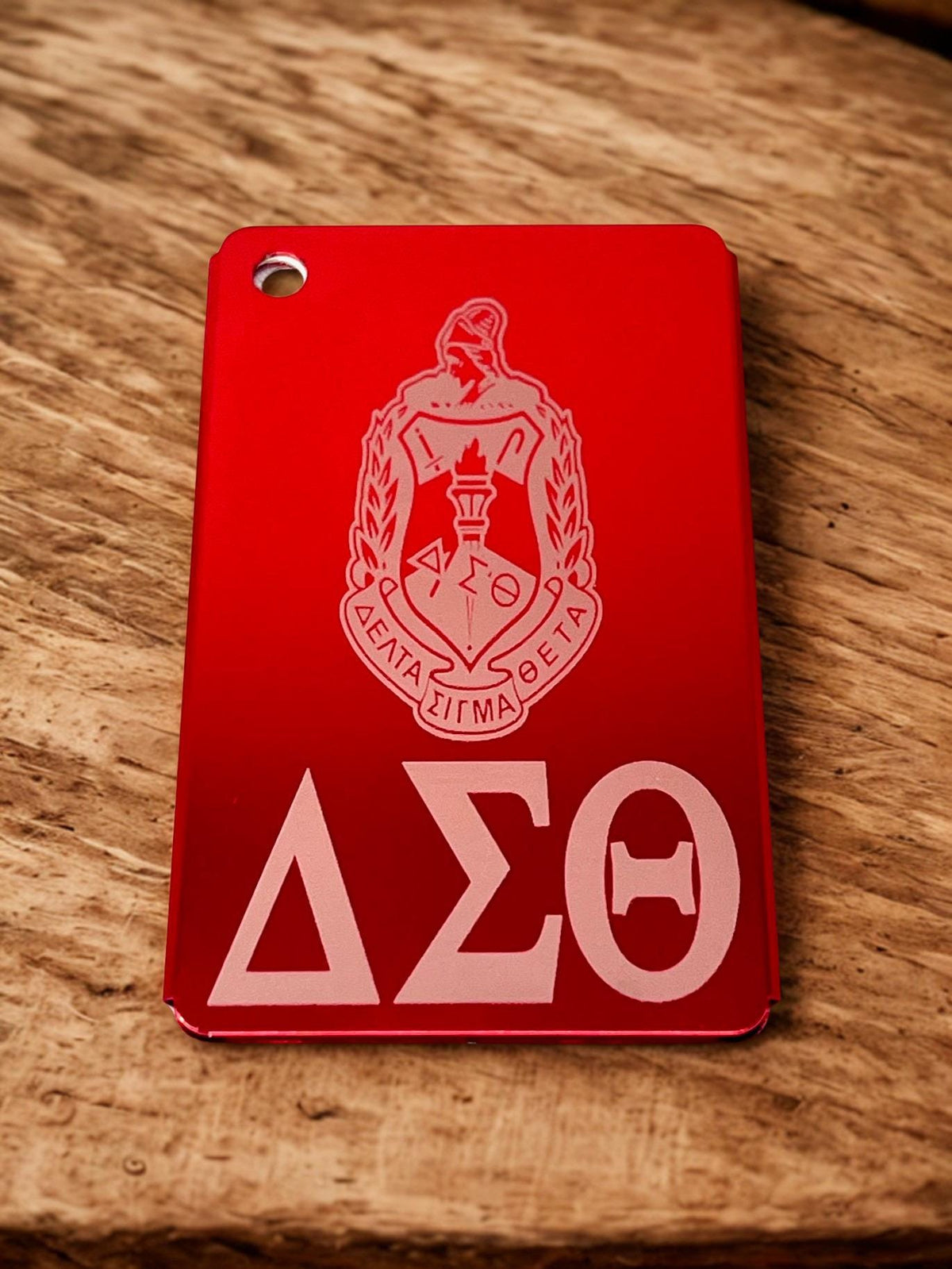 Delta Sigma Theta Metal Luggage Tag Crest Letters