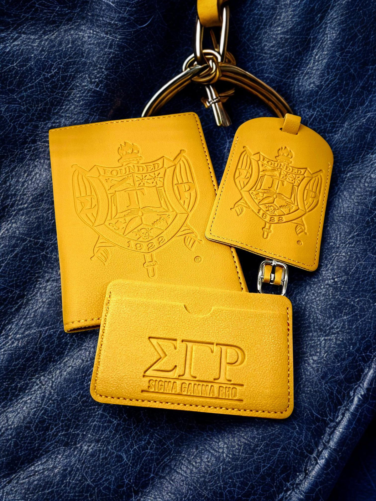 Sigma Gamma Rho 3pcs Travel Set, Passport Holder, Luggage Tag & Wallet