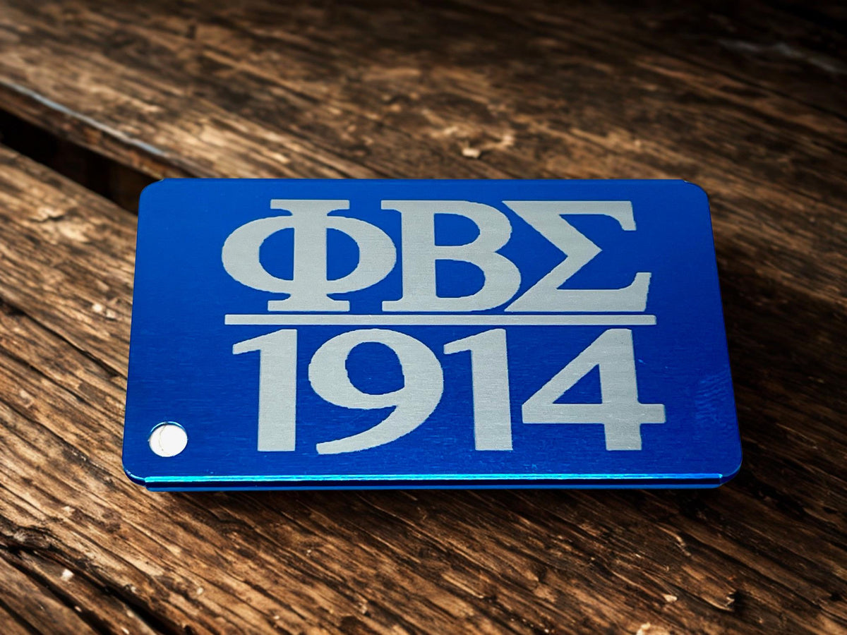ΦBΣ Phi Beta Sigma Metal Laser Luggage Tag: Traveling Suitcase Tag Letters