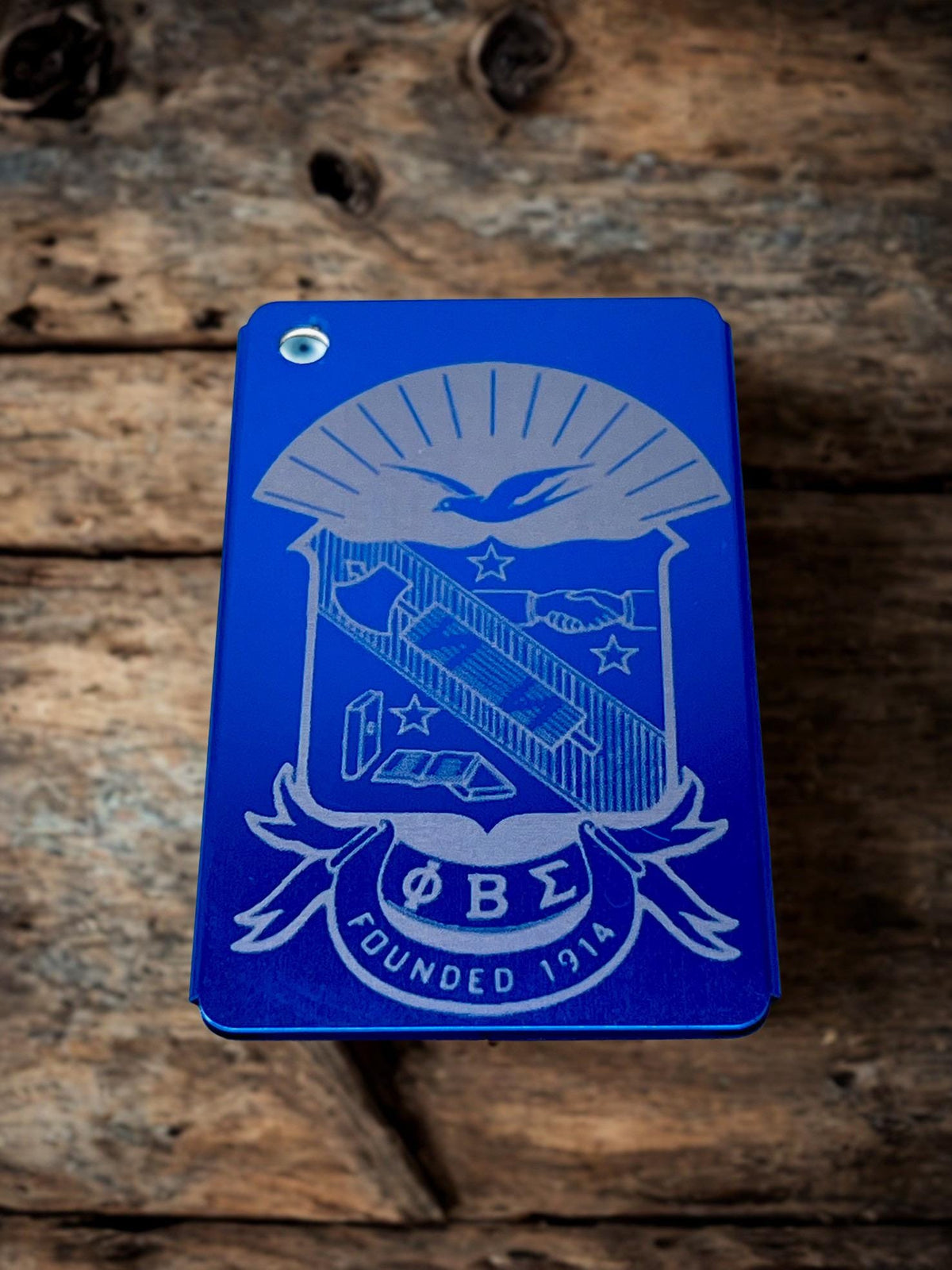 ΦBΣ Phi Beta Sigma Metal Laser Luggage Tag: Traveling Suitcase Tag Crest