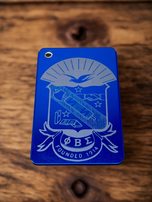 ΦBΣ Phi Beta Sigma Metal Laser Luggage Tag: Traveling Suitcase Tag Crest