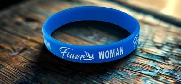 Zeta Phi Beta Sorority Finer Woman/Dove Silicone Rubber Wristband