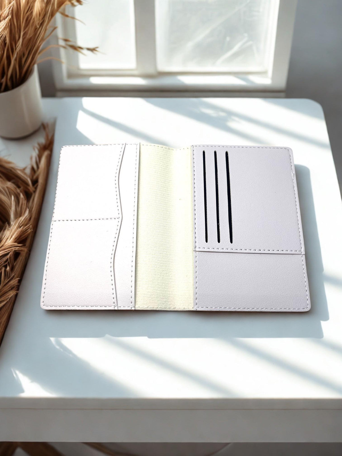 Zeta Phi Beta White Passport Holder DOVE