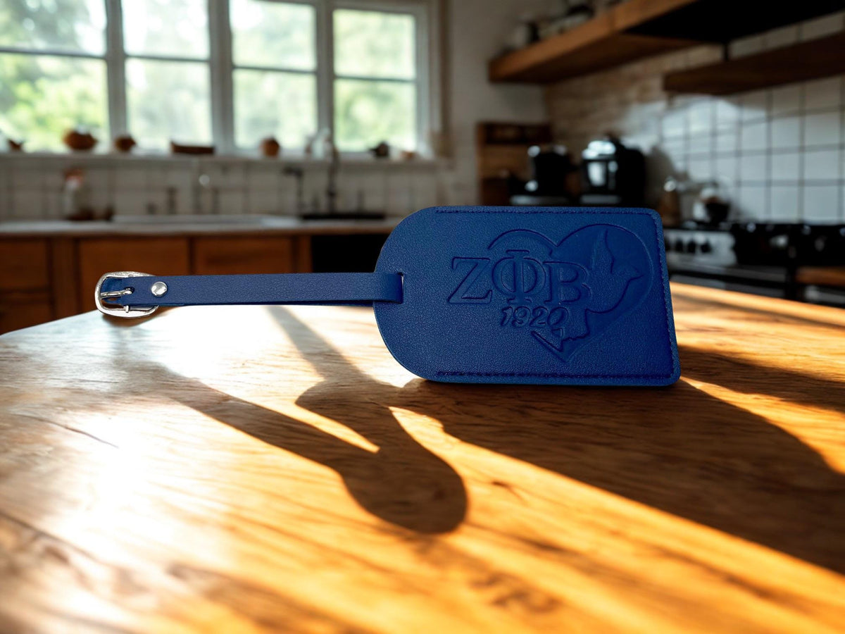 Zeta Phi Beta Blue Luggage Sorority Suitcase Tag