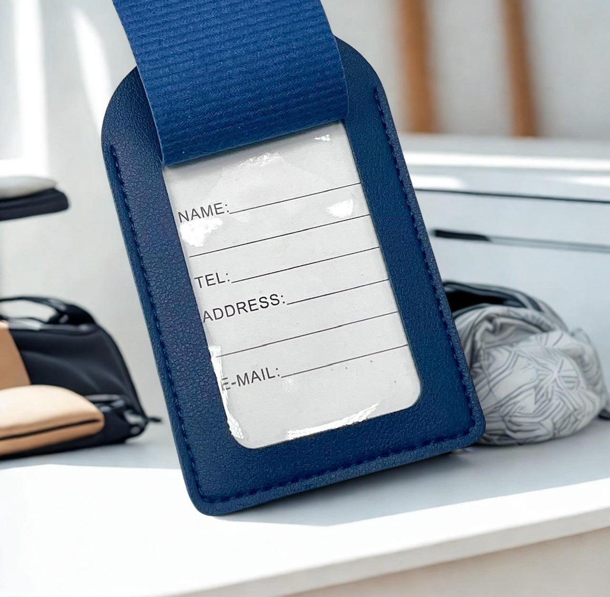 Zeta Phi Beta Blue Luggage Sorority Suitcase Tag SHIELD