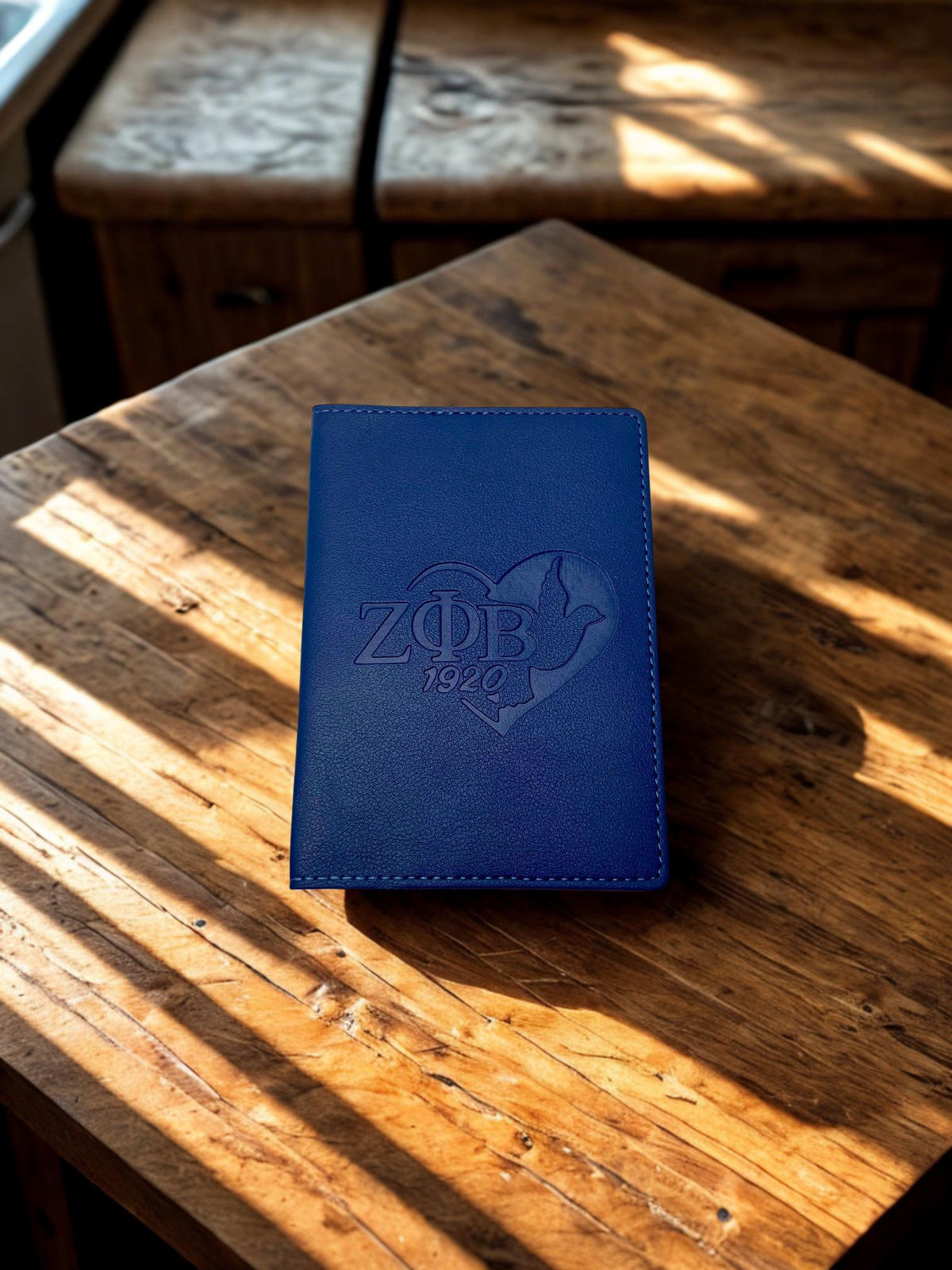 Zeta Phi Beta Blue Passport Holder DOVE