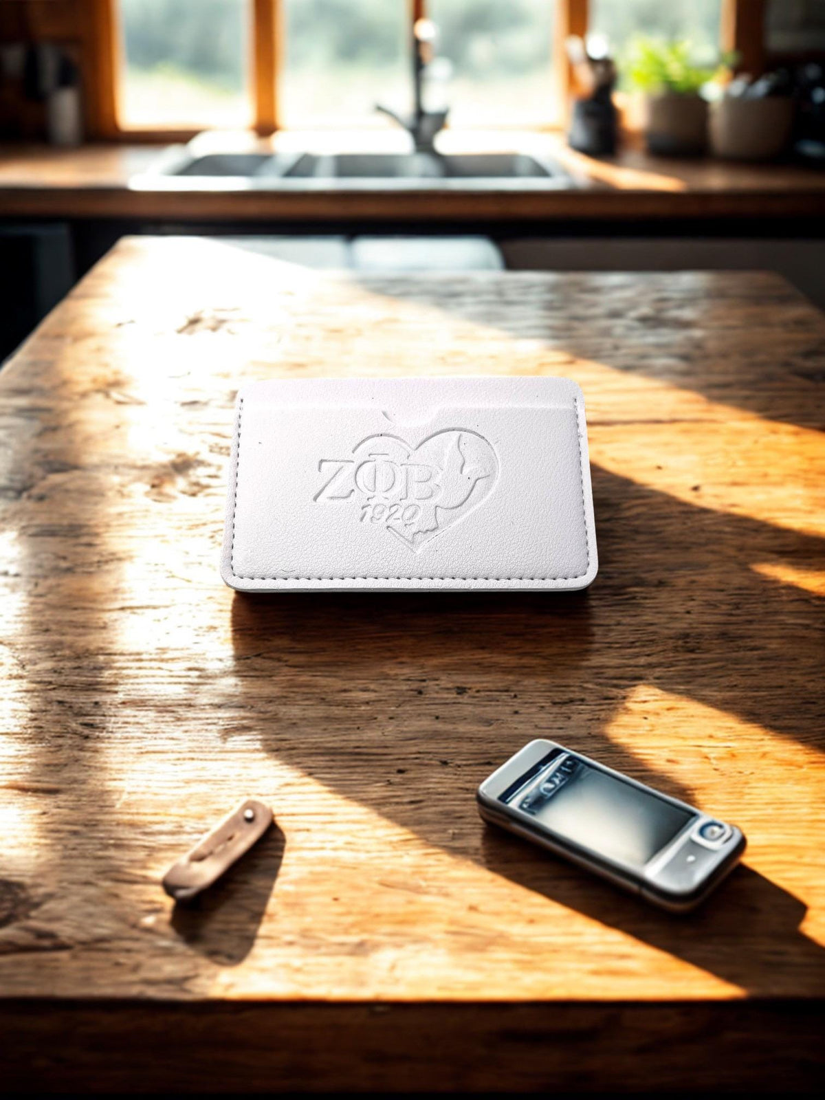Zeta Phi Beta White Double Sided Wallet DOVE