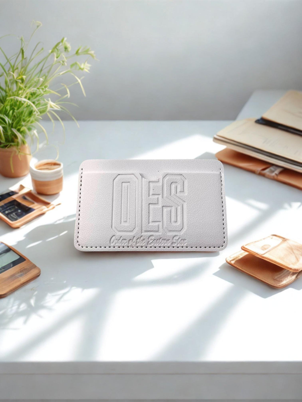 Order of the Eastern Star White Double Sided Wallet