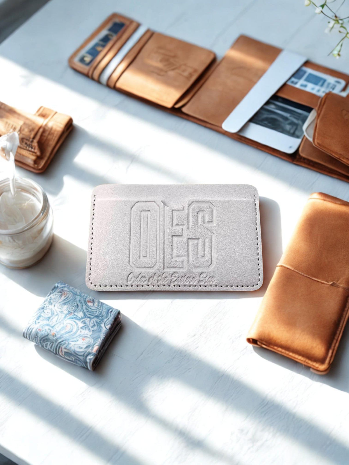 Order of the Eastern Star White Double Sided Wallet
