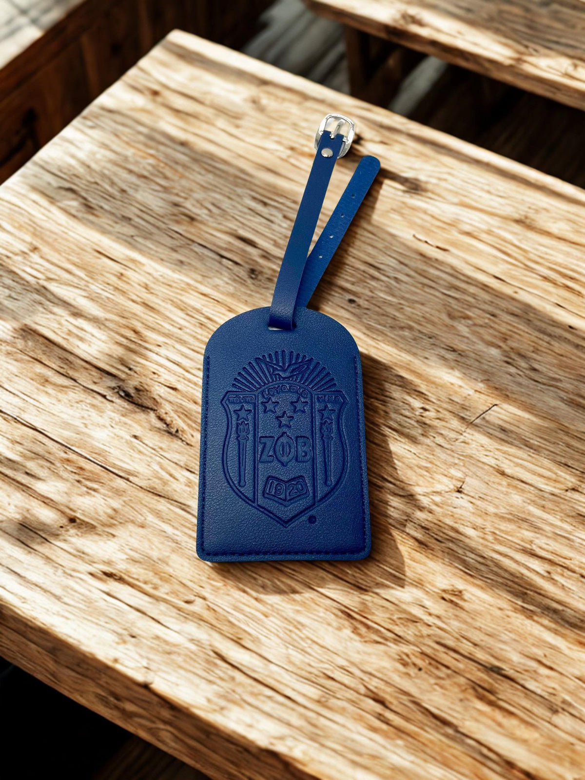 Zeta Phi Beta Blue Luggage Sorority Suitcase Tag SHIELD