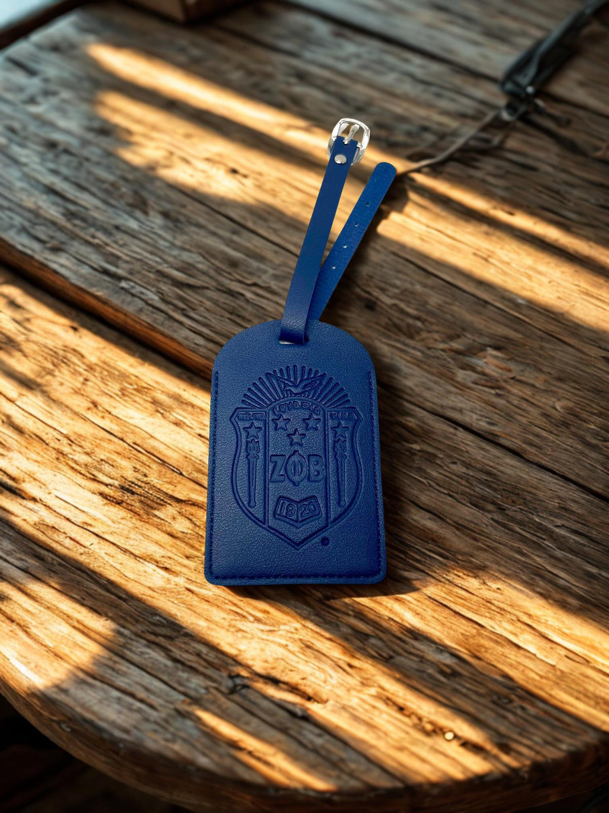 Zeta Phi Beta Blue Luggage Sorority Suitcase Tag SHIELD