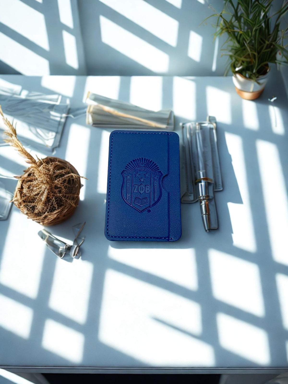 Zeta Phi Beta Blue Double Sided Wallet SHIELD