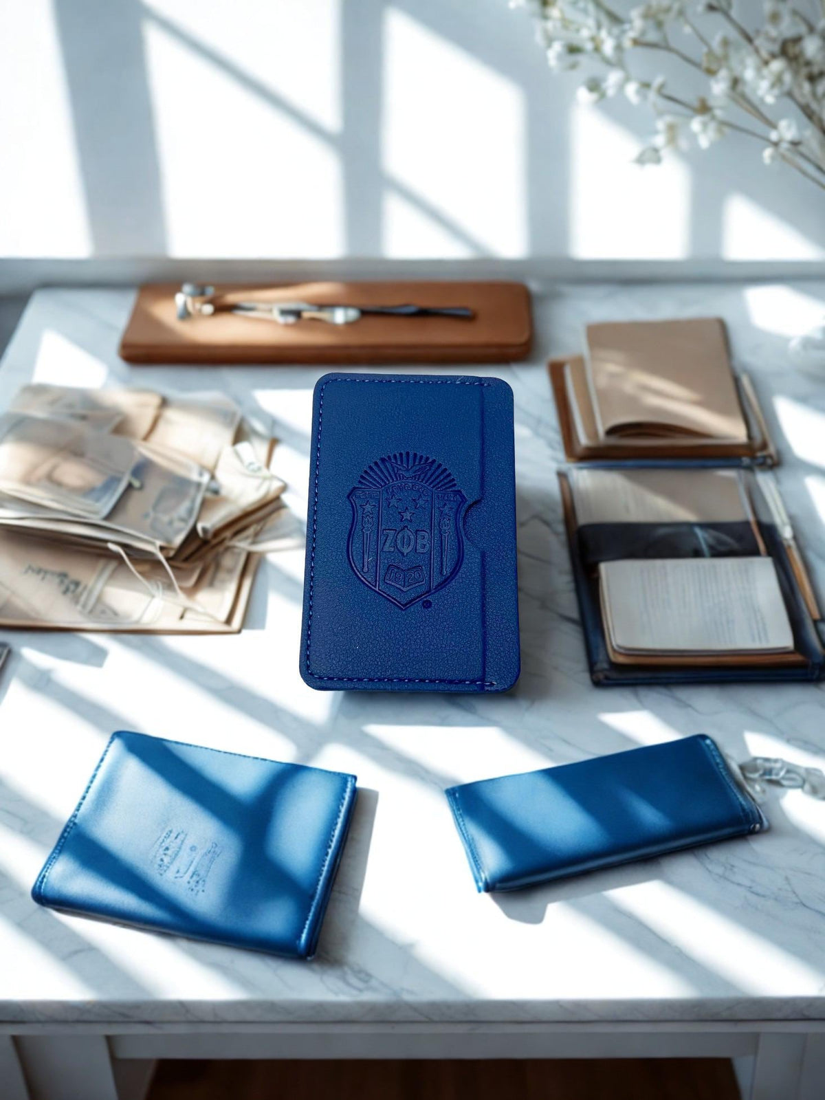 Zeta Phi Beta Blue Double Sided Wallet SHIELD