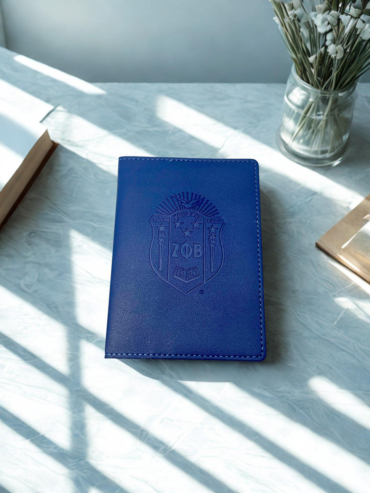 Zeta Phi Beta Blue 3pcs Travel Set, Passport Holder, Luggage Tag & Wallet SHIELD