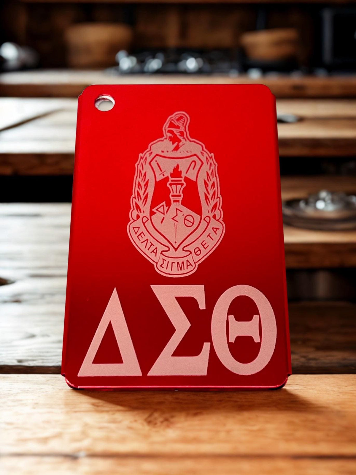 Delta Sigma Theta Metal Luggage Tag Crest Letters