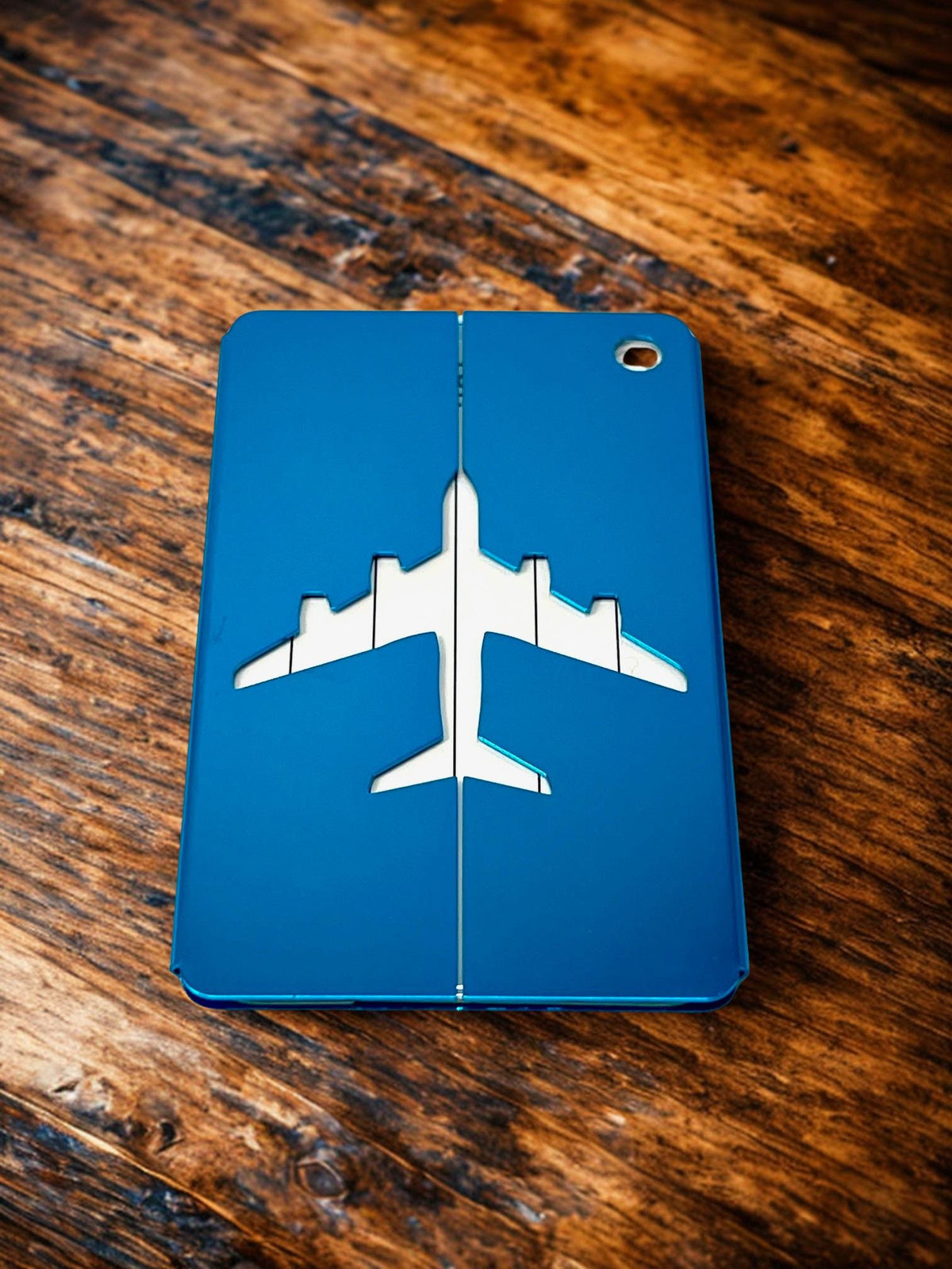 Zeta Amicae Laser Cut Metal Luggage Tag: Travel Accessory