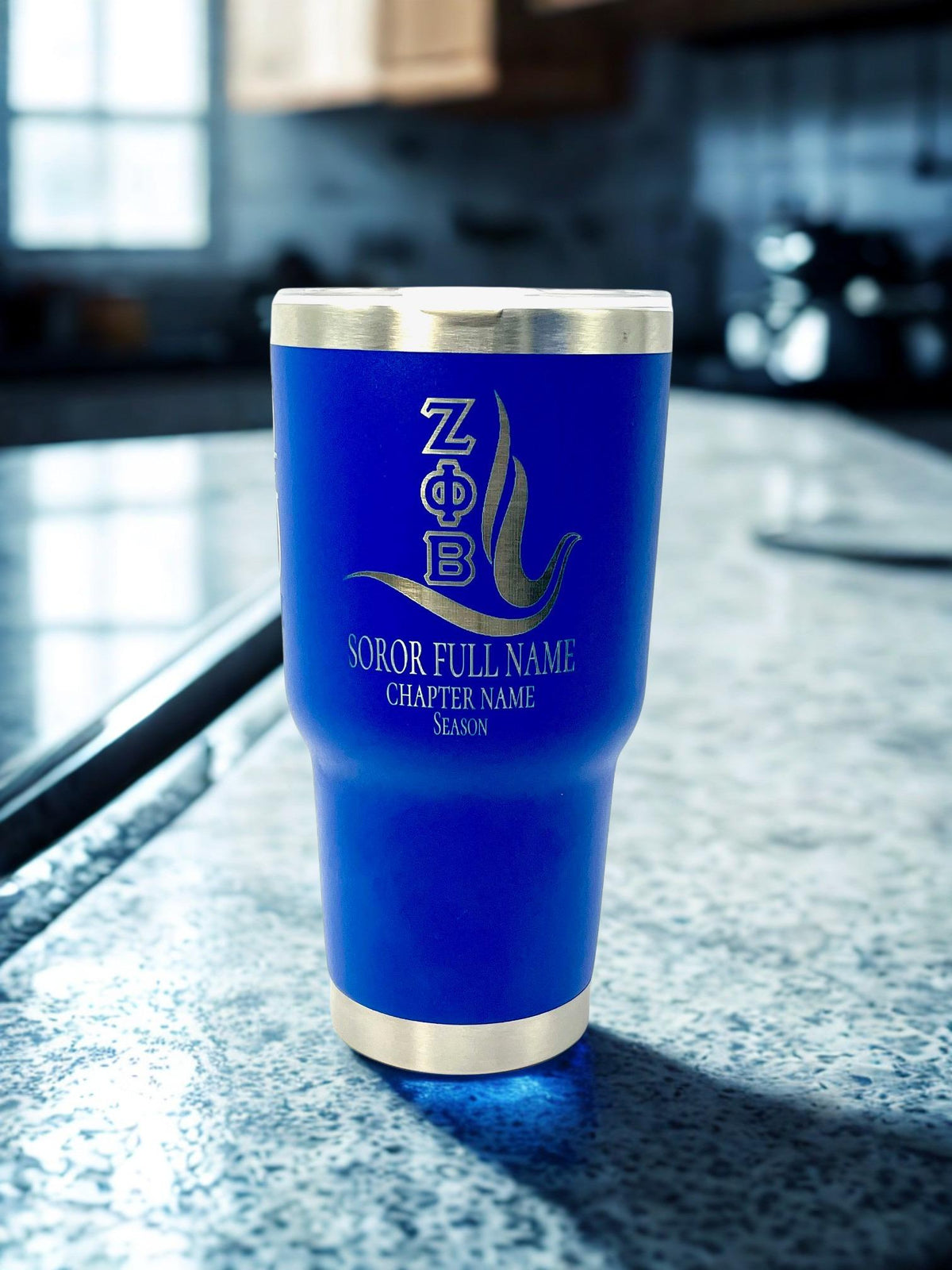 Custom Laser Engraved Zeta Phi Beta Tumbler 30oz