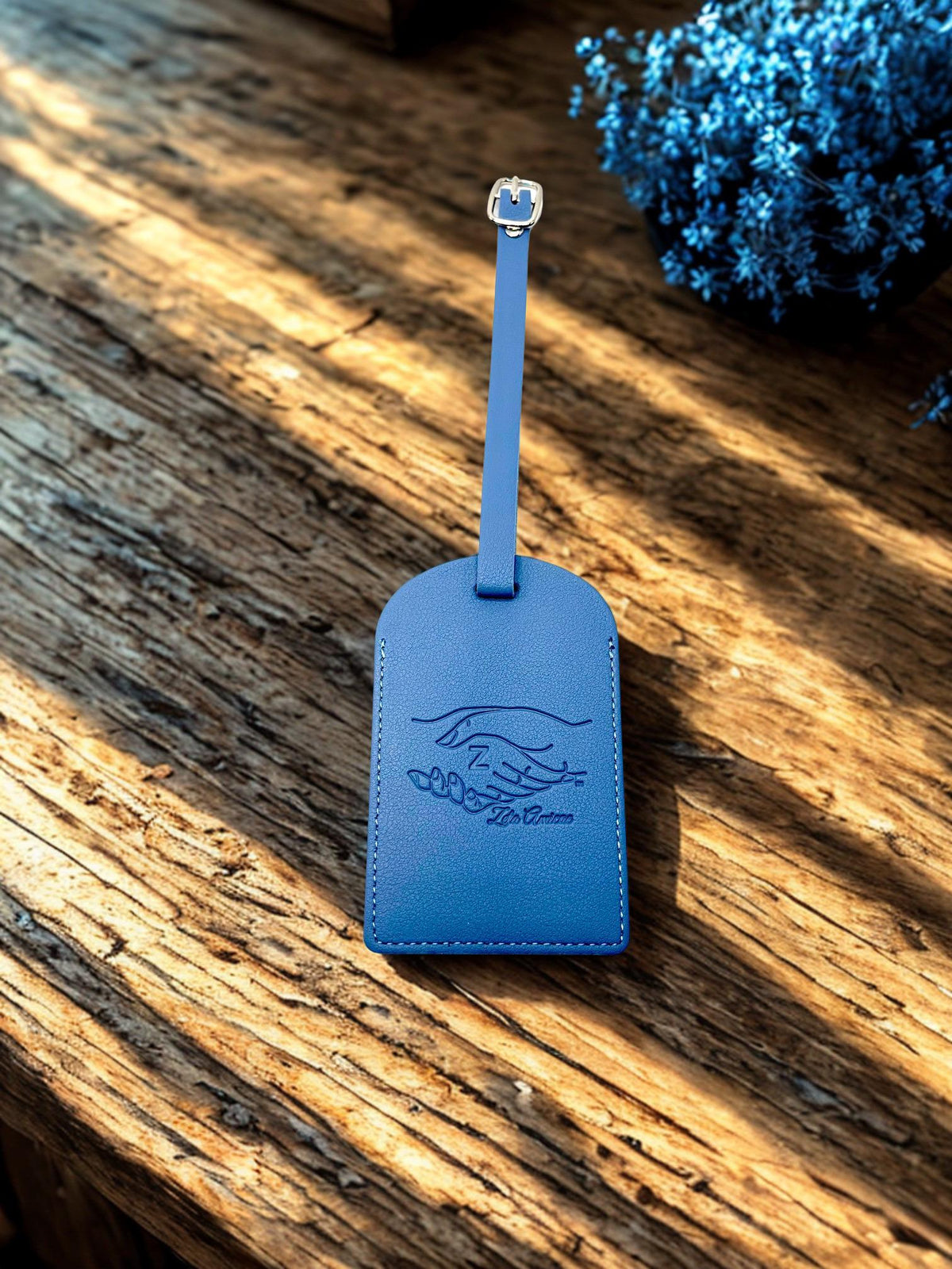 Zeta Amicae Luggage Tag: Personalized Sorority Suitcase Tag