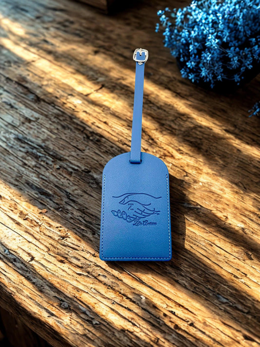 Zeta Amicae Luggage Tag: Personalized Sorority Suitcase Tag