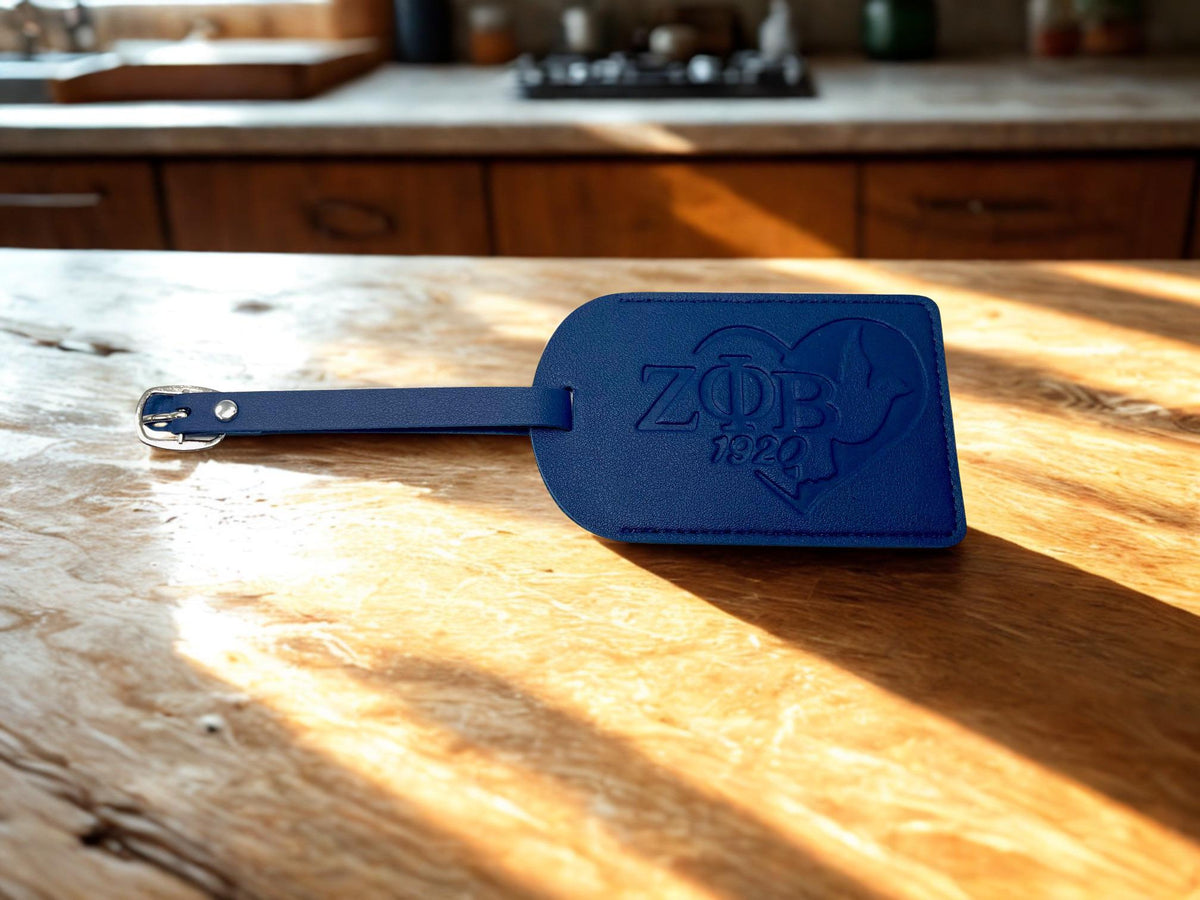 Zeta Phi Beta Blue Luggage Sorority Suitcase Tag