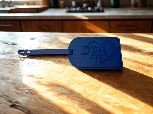 Zeta Phi Beta Blue Luggage Sorority Suitcase Tag