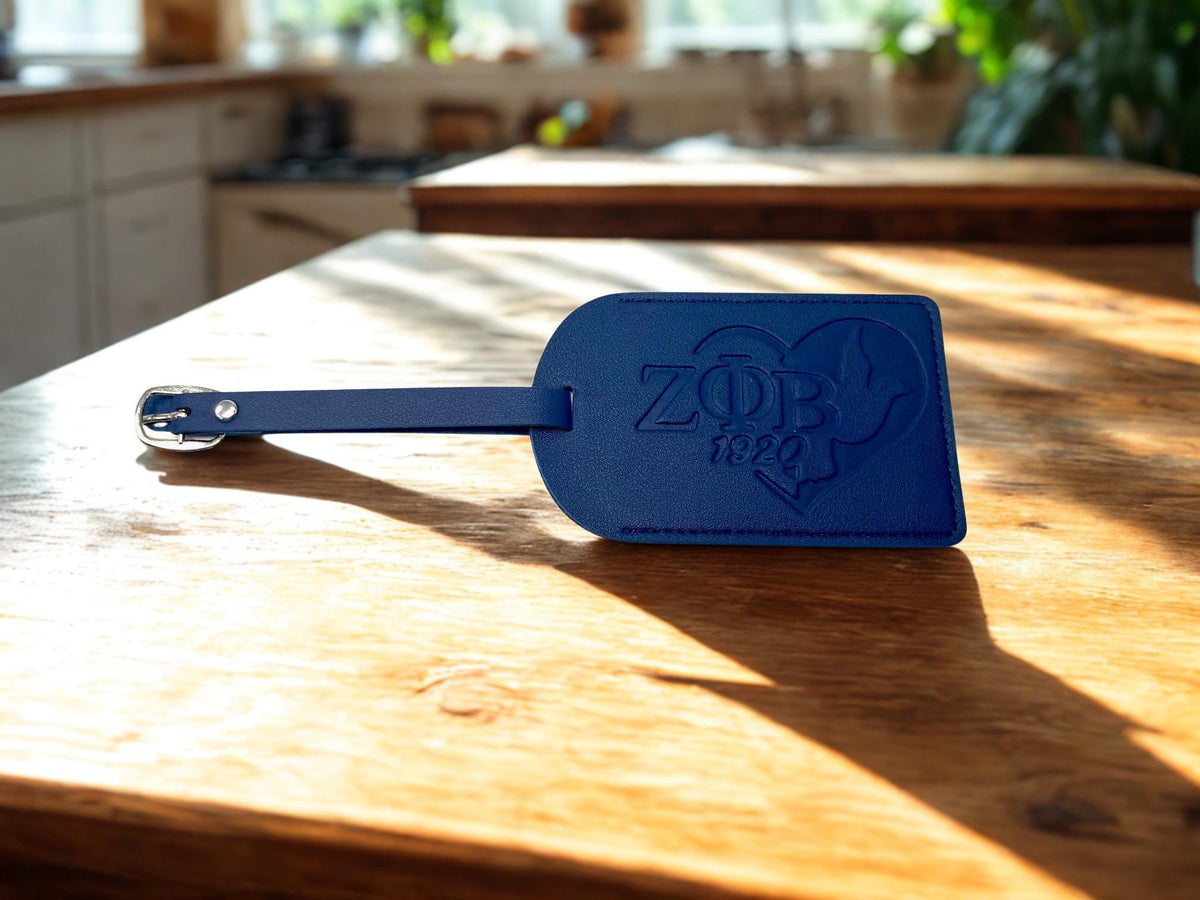 Zeta Phi Beta Blue Luggage Sorority Suitcase Tag