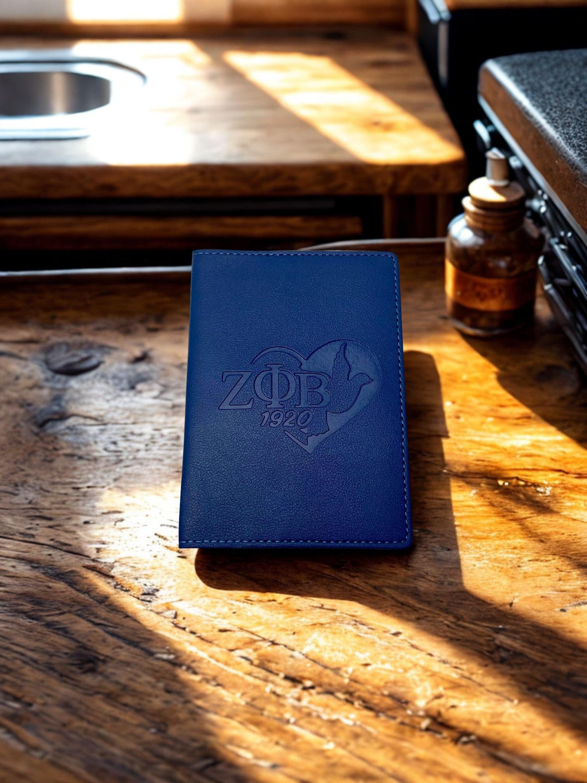 Zeta Phi Beta Blue Passport Holder DOVE
