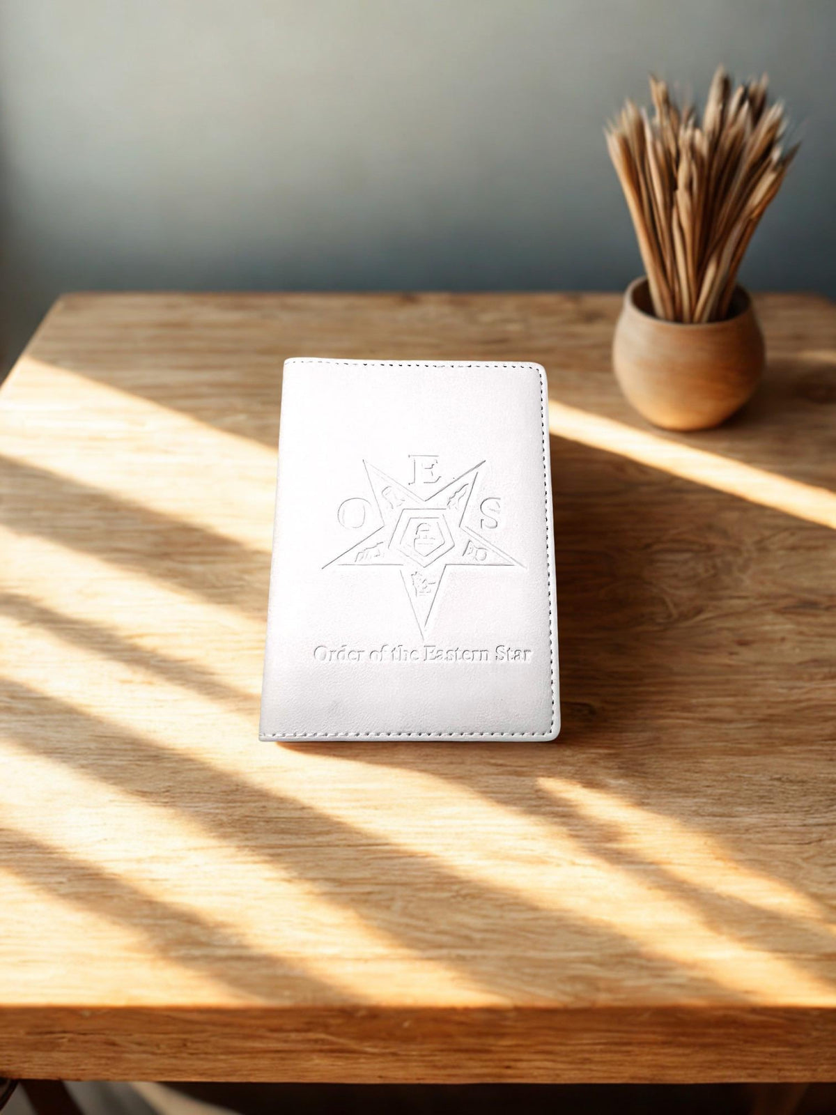Order of the Eastern Star White Passport Holder OES