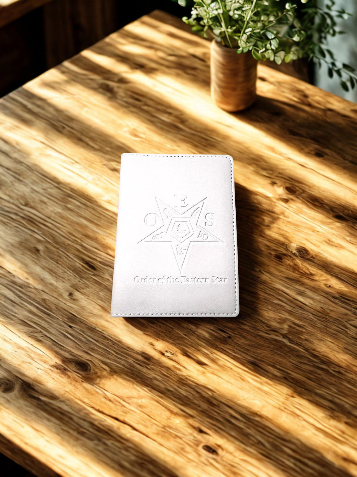 Order of the Eastern Star White Passport Holder OES
