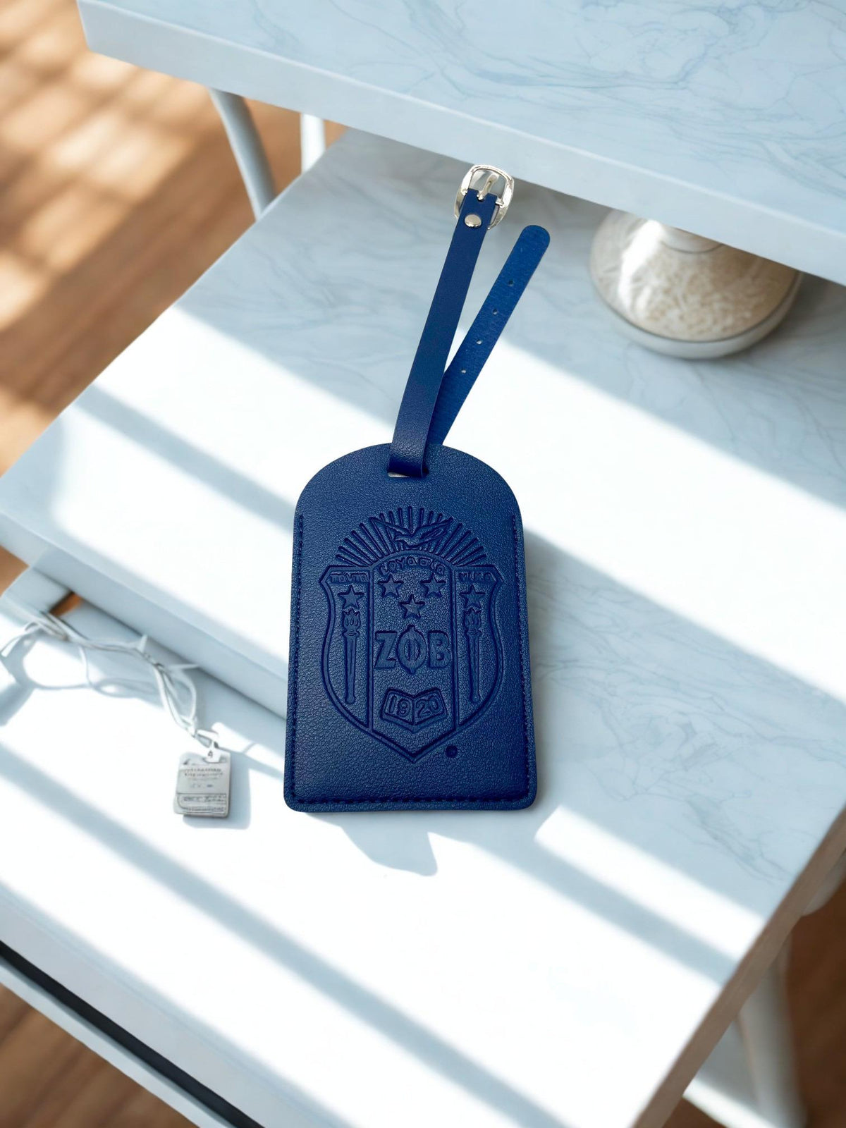 Zeta Phi Beta Blue Luggage Sorority Suitcase Tag SHIELD