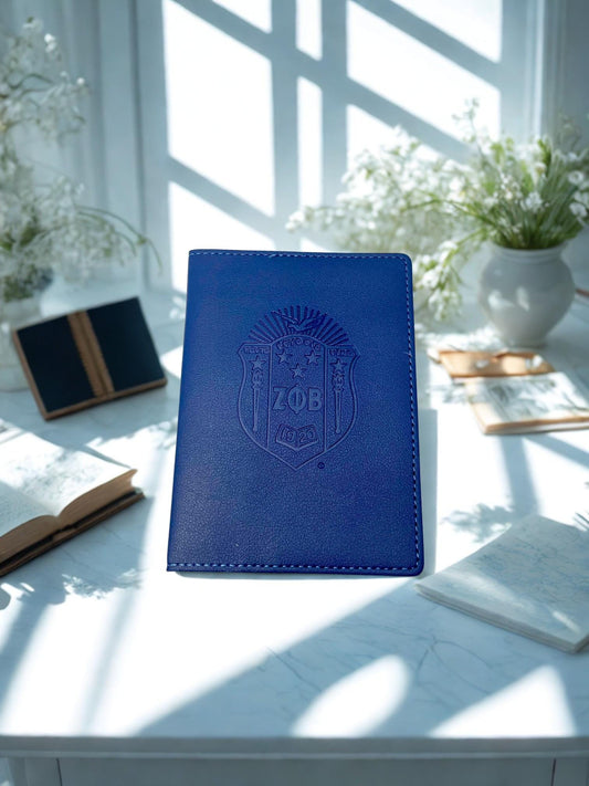 Zeta Phi Beta Blue Passport Holder SHIELD