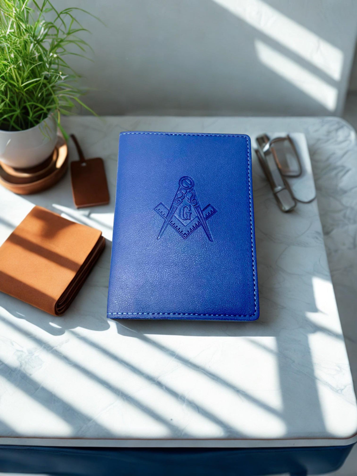 Masonic Blue 3pcs Travel Set, Passport Holder, Luggage Tag & Wallet