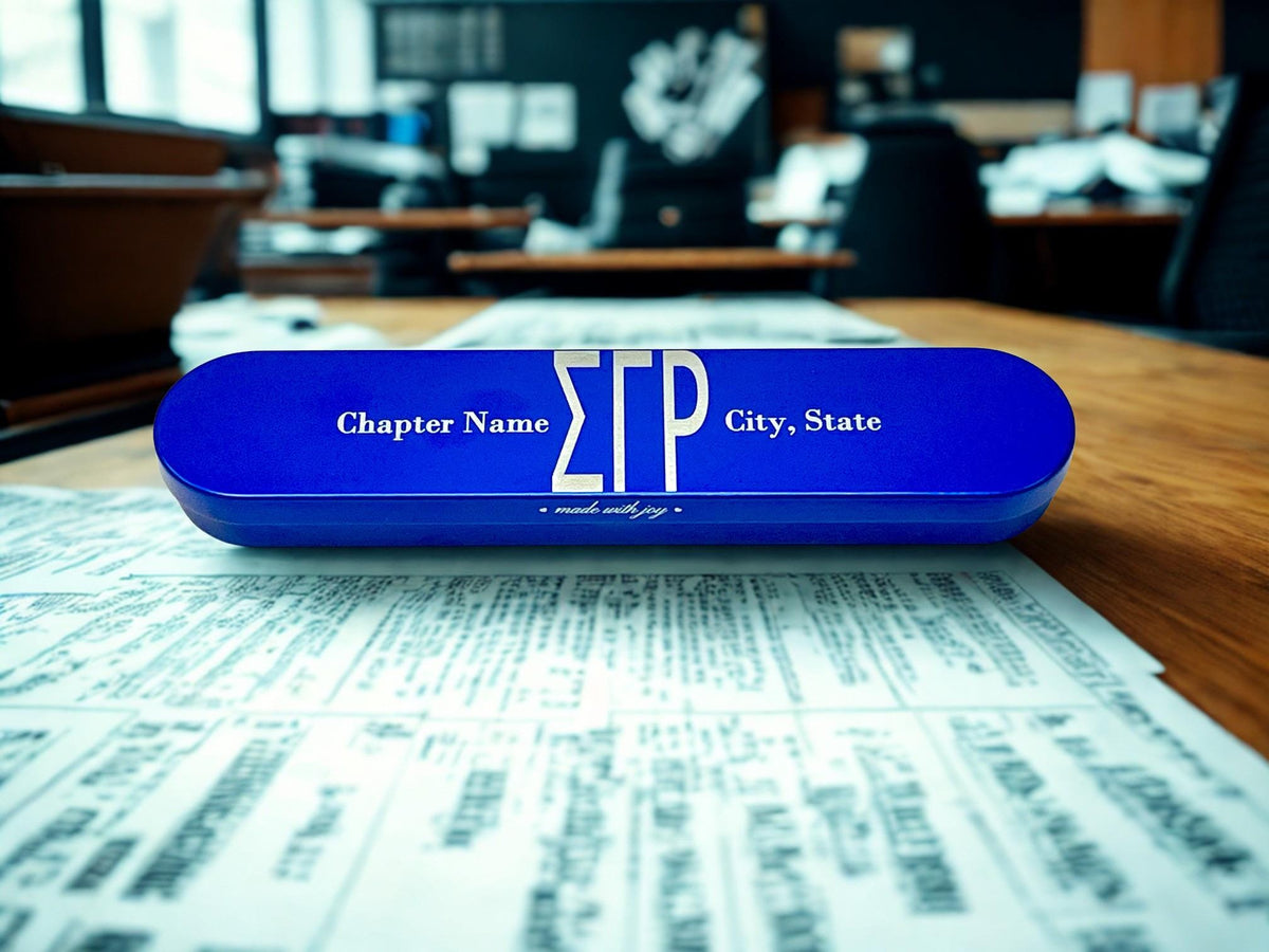 Sigma Gamma Rho Engraved Sorority Pen with Crest Case